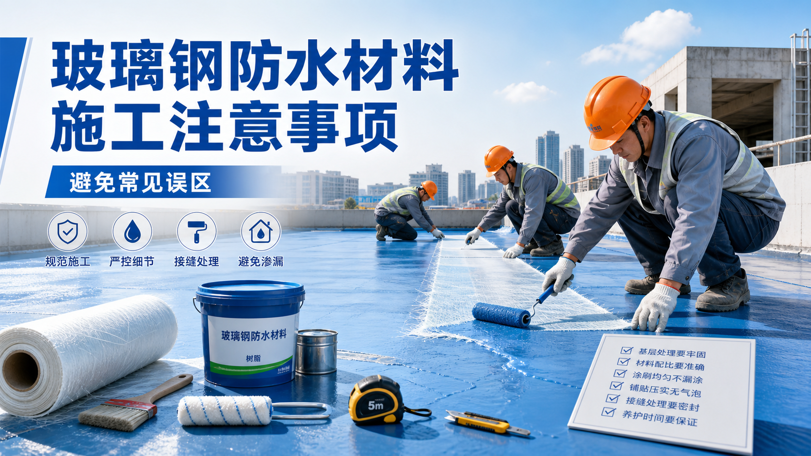 玻璃钢防水材料施工注意事项，避免常见误区 鄂尔多斯 版