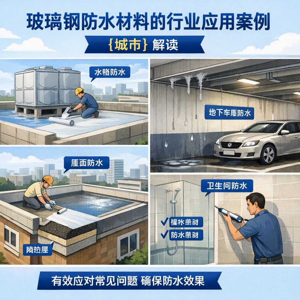 玻璃钢防水材料的行业应用案例,鄂尔多斯解读